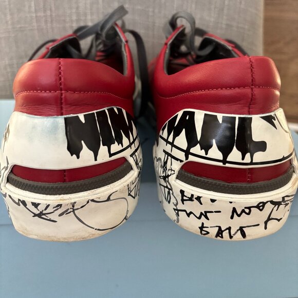 Lanvin Men's Dark Red Leather Shoes - Size 11 - Picture 3 of 11